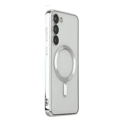 Husa compatibila cu Samsung Galaxy S24 FE, ALC MOBILE, pentru telefon mobil cu protectie pentru camera, Tehnologie MagSafe, rezistenta la socuri, contur Silver Husa compatibila cu Samsung Galaxy S24 FE, ALC MOBILE, pentru telefon mobil cu protectie pentru camera, Tehnologie MagSafe, rezistenta la socuri, contur Silver