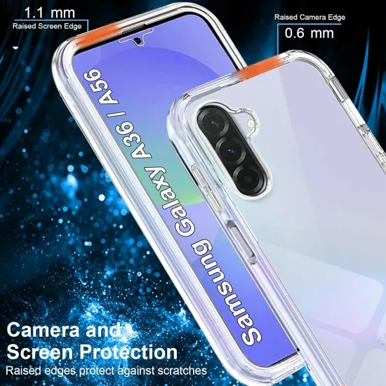 Husa 360 compatibila cu Samsung Galaxy A36 / A56 - V2 Transparent fata si spate Husa 360 compatibila cu Samsung Galaxy A36 / A56 - V2 Transparent fata si spate