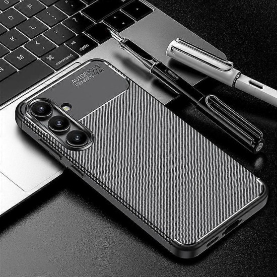Husa Auto Focus Carbon ALC Mobile, Pentru Samsung Galaxy S24 FE, - Negru Husa Auto Focus Carbon ALC Mobile, Pentru Samsung Galaxy S24 FE, - Negru