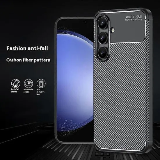 Husa Auto Focus Carbon ALC Mobile, Pentru Samsung Galaxy S24 FE, - Negru
