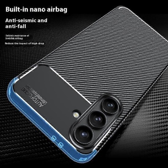 Husa Auto Focus Carbon ALC Mobile, Pentru Samsung Galaxy S24 FE, - Negru Husa Auto Focus Carbon ALC Mobile, Pentru Samsung Galaxy S24 FE, - Negru