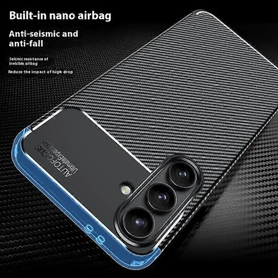 Husa Auto Focus Carbon ALC Mobile, Pentru Samsung Galaxy S24 FE, - Negru