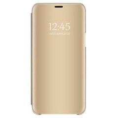 Husa pentru Samsung Galaxy A51 , Clear View Flip Mirror Stand, Auriu Husa pentru Samsung Galaxy A51 , Clear View Flip Mirror Stand, Auriu