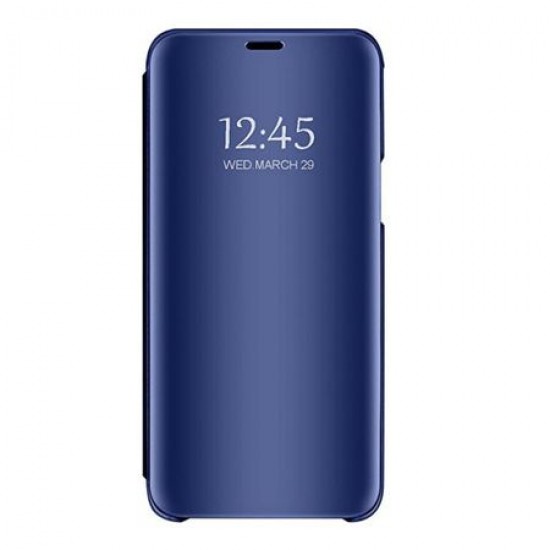 Husa pentru Samsung Galaxy A51 , Clear View Flip Mirror Stand, Albastru