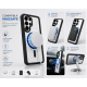 Husa antisoc compatibila cu MagSafe pentru Samsung Galaxy S26 Ultra, cristal, contur negru Husa antisoc compatibila cu MagSafe pentru Samsung Galaxy S26 Ultra, cristal, contur negru