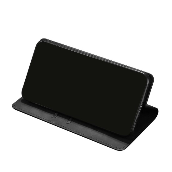 Husa Deluxe compatibila cu Samsung Galaxy A07 – Tip Carte, Piele Ecologica Negru, Functie Stand si Protectie 360
