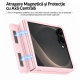Husa pentru Samsung Galaxy Z Flip8, Magnetica, Textura Piele Ecologica, Roz