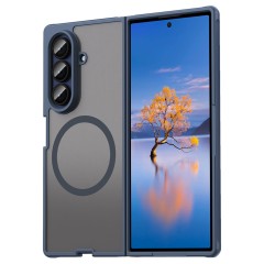 Husa Matte MagSafe pentru Samsung Galaxy Z Fold7, protectie completa, contur albastru