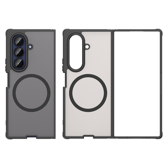 Husa Matte MagSafe pentru Samsung Galaxy Z Fold7, protectie completa, contur negru