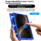 Husa pentru Samsung Galaxy Z Fold 8, Magnetica, Textura Piele Ecologica, Albastru