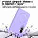 Husa pentru Samsung Galaxy Z Fold 8, Magnetica, Textura Piele Ecologica, Lila