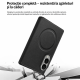 Husa pentru Samsung Galaxy Z Fold 8, Magnetica, Textura Piele Ecologica, Negru