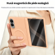 Husa pentru Samsung Galaxy Z Fold 8, Magnetica, Textura Piele Ecologica, Portocaliu Husa pentru Samsung Galaxy Z Fold 8, Magnetica, Textura Piele Ecologica, Portocaliu
