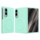 Husa pentru Samsung Galaxy Z Fold 8, Magnetica, Textura Piele Ecologica, Turcoaz