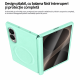 Husa pentru Samsung Galaxy Z Fold 8, Magnetica, Textura Piele Ecologica, Turcoaz