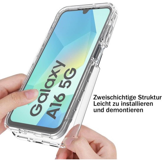 Husa 360 compatibila cu Samsung Galaxy A16 - V2 Transparent fata si spate Husa 360 compatibila cu Samsung Galaxy A16 - V2 Transparent fata si spate