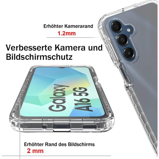 Husa 360 compatibila cu Samsung Galaxy A16 - V2 Transparent fata si spate Husa 360 compatibila cu Samsung Galaxy A16 - V2 Transparent fata si spate