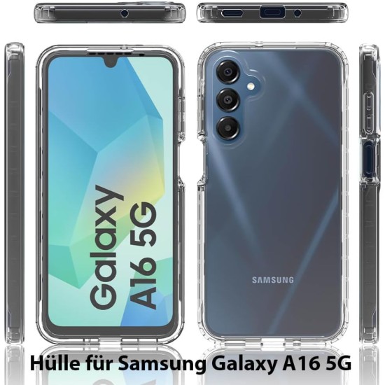 Husa 360 compatibila cu Samsung Galaxy A16 - V2 Transparent fata si spate Husa 360 compatibila cu Samsung Galaxy A16 - V2 Transparent fata si spate