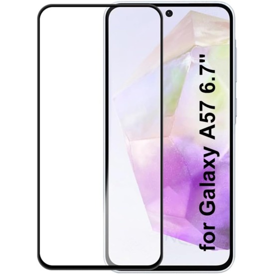 Folie sticla compatibila cu Samsung Galaxy A57 - Contur negru ALC