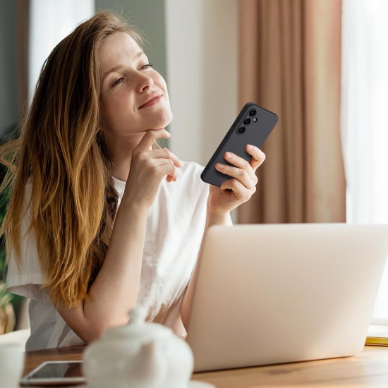 Husa Soft Touch, slim, ALC Mobile, anti soc, compatibila cu Samsung Galaxy A57, Negru Tpu