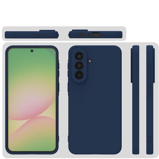 Husa Soft Touch, slim, ALC Mobile, anti soc, compatibila cu Samsung Galaxy A57, Albastru Inchis Tpu