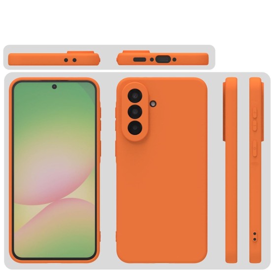 Husa Soft Touch, slim, ALC Mobile, anti soc, compatibila cu Samsung Galaxy A37, Portocaliu Tpu