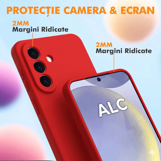 Husa Soft Touch, slim, ALC Mobile, anti soc, compatibila cu Samsung Galaxy A37, Rosu Tpu
