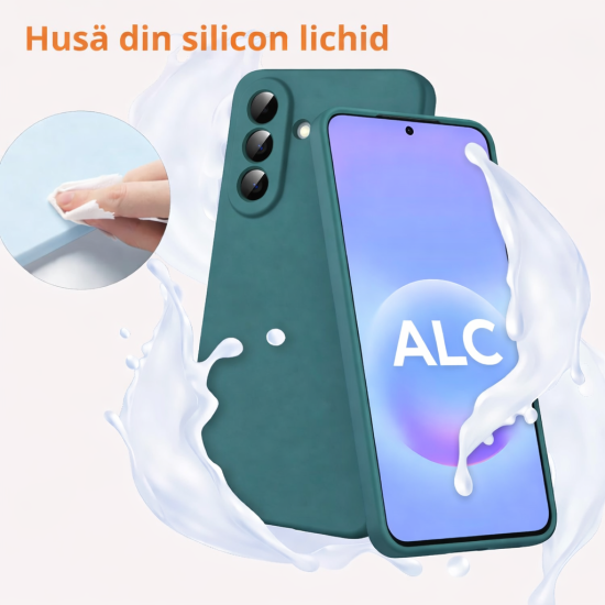 Husa Soft Touch, slim, ALC Mobile, anti soc, compatibila cu Samsung Galaxy A57, Verde Inchis Tpu Husa Soft Touch, slim, ALC Mobile, anti soc, compatibila cu Samsung Galaxy A57, Verde Inchis Tpu