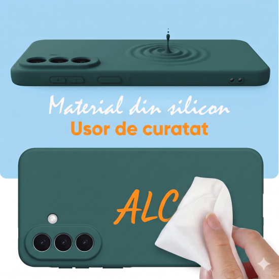 Husa Soft Touch, slim, ALC Mobile, anti soc, compatibila cu Samsung Galaxy A57, Verde Inchis Tpu Husa Soft Touch, slim, ALC Mobile, anti soc, compatibila cu Samsung Galaxy A57, Verde Inchis Tpu