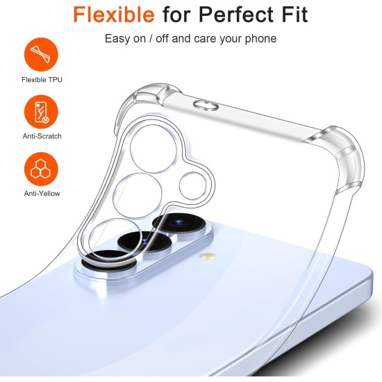 Husa Anti soc, transparenta compatibila cu Samsung Galaxy S26 Plus