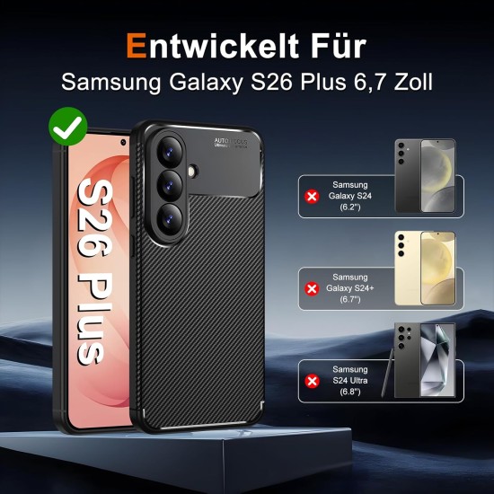 Husa Alc Mobile auto focus carbon compatibila cu Samsung Galaxy S26 Plus Husa Alc Mobile auto focus carbon compatibila cu Samsung Galaxy S26 Plus