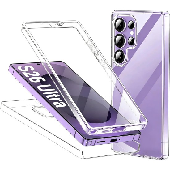 Husa 360 compatibila cu Samsung Galaxy S26 Ultra - V2 Transparent fata si spate Husa 360 compatibila cu Samsung Galaxy S26 Ultra - V2 Transparent fata si spate