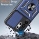 Husa antisoc compatibila cu Samsung Galaxy S26 Ultra, design Armour, protectie camera cu clapa glisanta, Albastru