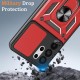 Husa antisoc compatibila cu Samsung Galaxy S26 Ultra, design Armour, protectie camera cu clapa glisanta, Rosu