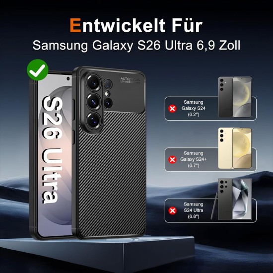 Husa Alc Mobile auto focus carbon compatibila cu Samsung Galaxy S26 Ultra