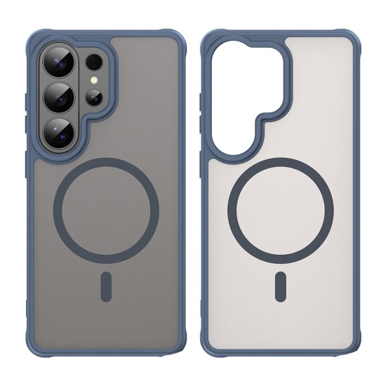 Husa Matte MagSafe pentru Samsung Galaxy S26 Ultra, protectie completa, contur Albastru