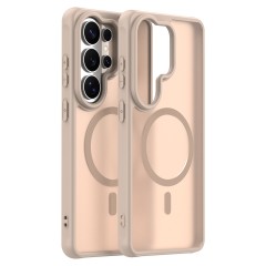 Husa Matte MagSafe pentru Samsung Galaxy S26 Ultra, protectie completa, contur Bej