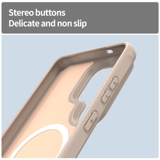 Husa Matte MagSafe pentru Samsung Galaxy S26 Ultra, protectie completa, contur Bej