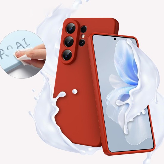 Husa Soft Touch, slim, ALC Mobile, anti soc, compatibila cu Samsung Galaxy S26 Ultra, Rosu Tpu