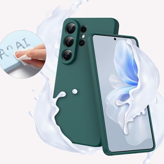 Husa Soft Touch, slim, ALC Mobile, anti soc, compatibila cu Samsung Galaxy S26 Ultra, Verde Inchis Tpu