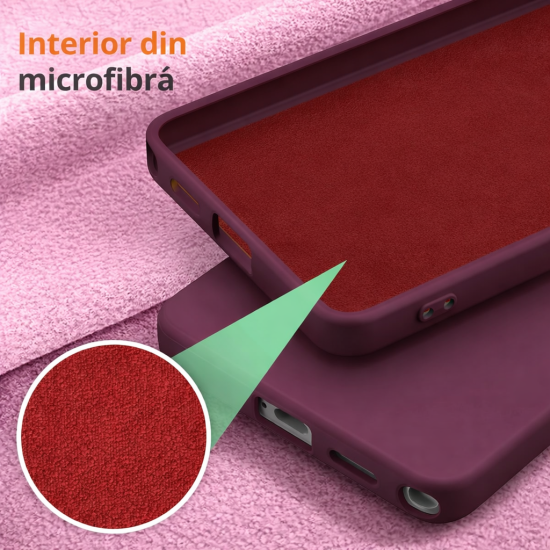 Husa Soft Touch Slim ALC Mobile, TPU, Anti-Soc, Protectie Camera, Compatibila cu Samsung Galaxy S26 Ultra, Visiniu