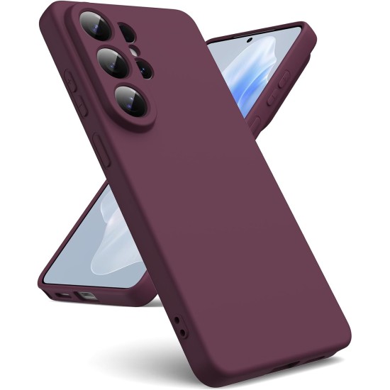 Husa Soft Touch Slim ALC Mobile, TPU, Anti-Soc, Protectie Camera, Compatibila cu Samsung Galaxy S26 Ultra, Visiniu