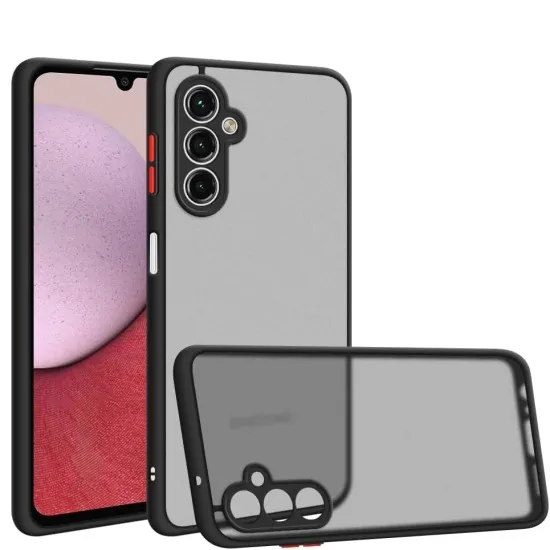 Husa hibrid ALC Samsung Galaxy A05s, husa de protectie rezistenta la zgarieturi, rezistenta la socuri, cadru TPU negru cu capac dur usor transparent pe spate Husa hibrid ALC Samsung Galaxy A05s, husa de protectie rezistenta la zgarieturi, rezistenta la socuri, cadru TPU negru cu capac dur usor transparent pe spate