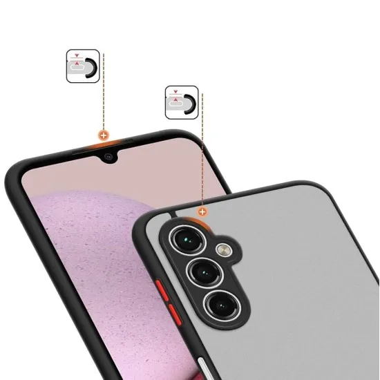 Husa hibrid ALC Samsung Galaxy A05s, husa de protectie rezistenta la zgarieturi, rezistenta la socuri, cadru TPU negru cu capac dur usor transparent pe spate Husa hibrid ALC Samsung Galaxy A05s, husa de protectie rezistenta la zgarieturi, rezistenta la socuri, cadru TPU negru cu capac dur usor transparent pe spate