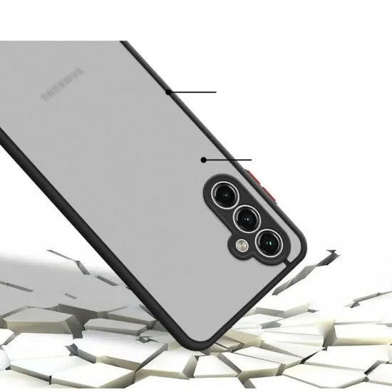Husa hibrid ALC Samsung Galaxy A05s, husa de protectie rezistenta la zgarieturi, rezistenta la socuri, cadru TPU negru cu capac dur usor transparent pe spate Husa hibrid ALC Samsung Galaxy A05s, husa de protectie rezistenta la zgarieturi, rezistenta la socuri, cadru TPU negru cu capac dur usor transparent pe spate