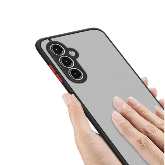 Husa hibrid ALC Samsung Galaxy A05s, husa de protectie rezistenta la zgarieturi, rezistenta la socuri, cadru TPU negru cu capac dur usor transparent pe spate Husa hibrid ALC Samsung Galaxy A05s, husa de protectie rezistenta la zgarieturi, rezistenta la socuri, cadru TPU negru cu capac dur usor transparent pe spate