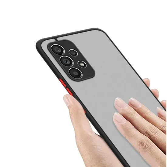 Husa hibrid ALC compatibila cu Samsung Galaxy A72, husa de protectie rezistenta la zgarieturi, rezistenta la socuri, cadru TPU negru cu capac dur usor transparent pe spate Husa hibrid ALC compatibila cu Samsung Galaxy A72, husa de protectie rezistenta la zgarieturi, rezistenta la socuri, cadru TPU negru cu capac dur usor transparent pe spate