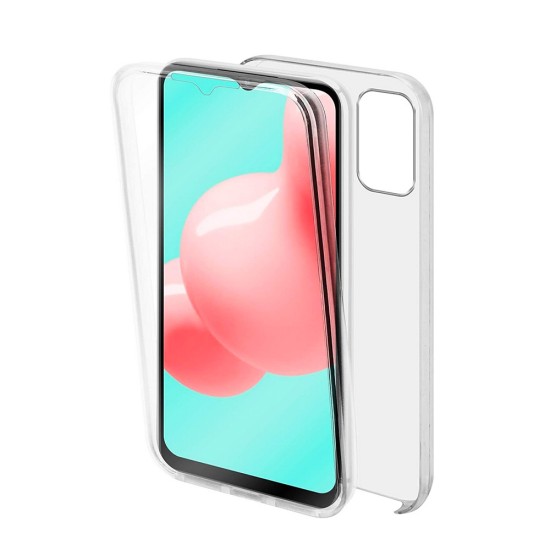 Husa 360 compatibila cu Samsung Galaxy A32 4G -  V2 Transparent fata+spate