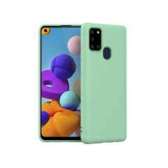Husa silicon soft-touch compatibila cu Samsung Galaxy A21s, Verde Husa silicon soft-touch compatibila cu Samsung Galaxy A21s, Verde