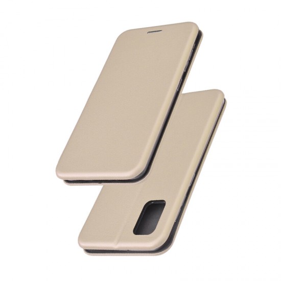 Husa Flip cover magnetic compatibila cu Samsung Galaxy A72 5G, Gold